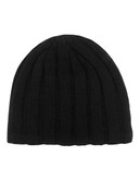 Black Brown 1826 Fits Acrylic Cap Hat Wide Rib Knit - Black