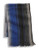London Fog Striped Wool Scarf - Blue