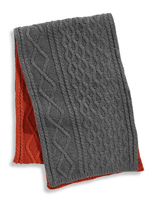 Tommy Hilfiger Cable Knit Scarf - Grey