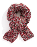 Black Brown 1826 Chunky Knit Tweed Scarf - Red