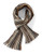 Black Brown 1826 Mini Tweed Striped Scarf - Neutral