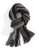 Black Brown 1826 Tonal Striped Knit Scarf with Fringe - Beige