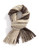 Black Brown 1826 Chunky Knit Ombre Scarf with Fringe - Beige