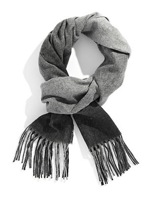 Black Brown 1826 Ombre Scarf with Fringe - Grey