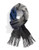 Black Brown 1826 Ombre Scarf with Fringe - Blue