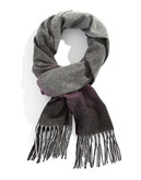 Black Brown 1826 Ombre Scarf with Fringe - Pink