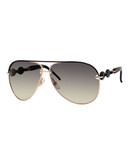 Gucci Aviator  4225 Sunglasses - Shiny Black