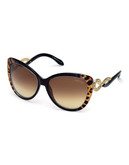 Roberto Cavalli Kurumba RC736S Sunglasses - Black Leopard