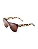 Burberry Square Covered Arm Sunglasses - Havana/Leopard