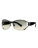 Gucci Rimless  2820 Sunglasses - Shiny Dark Ruthenium