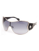 Roberto Cavalli Alcyone RC803S Sunglasses - Black and Silver