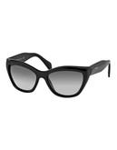 Prada Poeme Cat Eye Sunglasses - Black