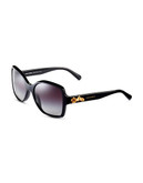 Dolce & Gabbana Catwalk Plastic Sunglasses - BLACK