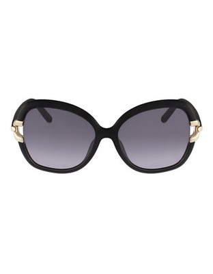 Chloé Brunelle Oval Sunglasses - Black
