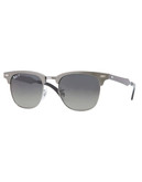 Ray-Ban Aluminum Clubmaster Sunglasses - Grey (Polarized) - XX-Small