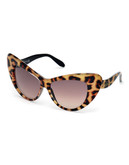 Roberto Cavalli Lohifushi RC737S Sunglasses - Yellow Leopard