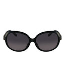 Chloé Calla Oval Sunglasses - Black