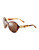 Versace Plastic Round Sunglasses with Logo Hinge - Striped Havana