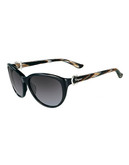 Ferragamo SF614S Cat Eye Sunglasses - Black