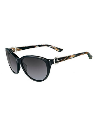 Ferragamo SF614S Cat Eye Sunglasses - Black