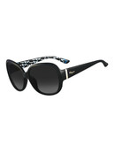 Ferragamo SF655S Classic Square Sunglasses - Black