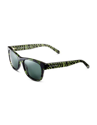 Burberry Square Animal Print Sunglasses - Green Havana
