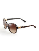 Dolce & Gabbana Plastic Square Sunglasses - Leopard