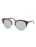 Tory Burch Modern Panama Sunglasses - Black/White