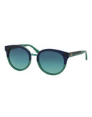 Tory Burch Modern Panama Sunglasses - Navy