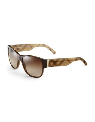 Burberry Contrast Wayfarer Sunglasses - Brown