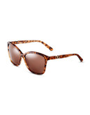 Dolce & Gabbana Plastic Butterfly Sunglasses - BROWN MARBLE