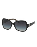 Tory Burch Classic Square Sunglasses - Black