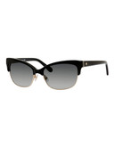 Kate Spade New York Shira Cat Eye Sunglasses - Black