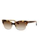 Kate Spade New York Shira Cat Eye Sunglasses - Camel Tortoise