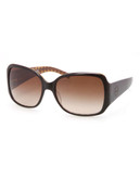 Tory Burch Classic Square Sunglasses - Brown