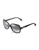 Diane Von Furstenberg Square Sunglasses - Black