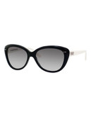 Kate Spade New York Angelique Sunglasses - Black Cream