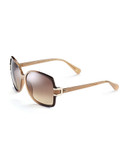 Diane Von Furstenberg Oversized Square Gradient Sunglasses - Brown Gradient