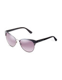 Marc By Marc Jacobs Metal Cat Eye Sunglasses - Silver