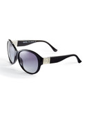 Michael Michael Kors Maeve Plastic Oval Sunglasses - Black