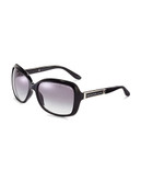 Marc By Marc Jacobs Branded Rectangular Sunglasses - BLACK