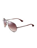 Marc By Marc Jacobs Double Brow Bar Aviator Sunglasses - Grey