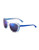 Michael Michael Kors Sabrina Plastic Cat Eye Sunglasses with Mirrored Lenses - Blue Jay