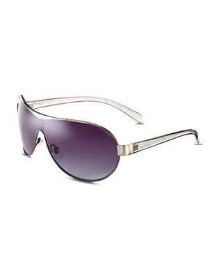 Calvin Klein Round Shield Sunglasses - Gunmetal
