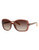 Fossil Large Square Sunglasses with Contrast Tips - Transparent Brown