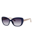 Fossil Vintage Sunglasses with Contrast Temples - Navy
