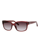 Fossil Wayfarer Sunglasses with Printed Temples - Plum