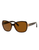 Fossil Square Sunglasses with Contrast Front - Black