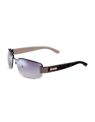 Nine West Metal Semi-Rimless Sunglasses - Grey