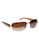 Nine West Metal Semi-Rimless Sunglasses - Brown